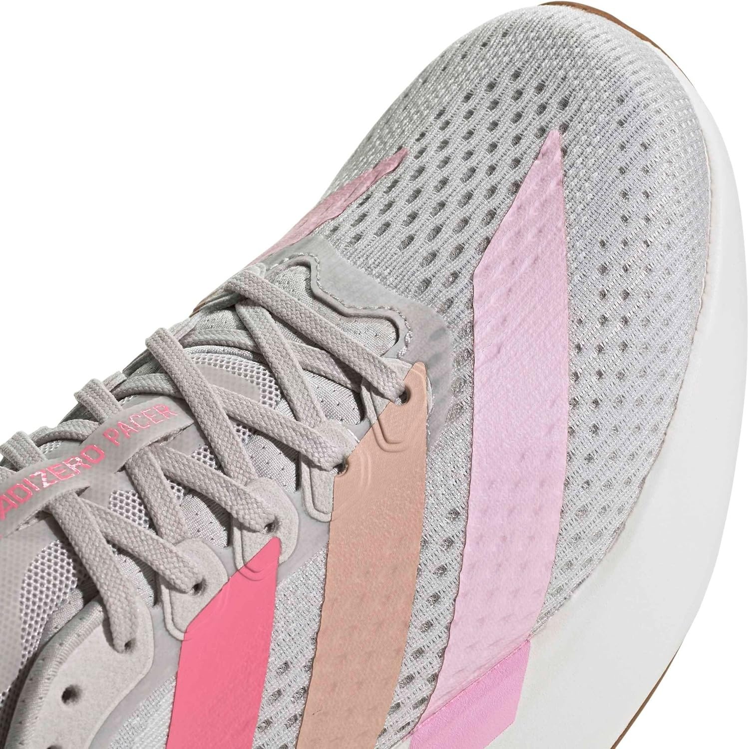 image:imageadidas Womens Adizero Pacer Running ShoeGreyBliss PinkWhite