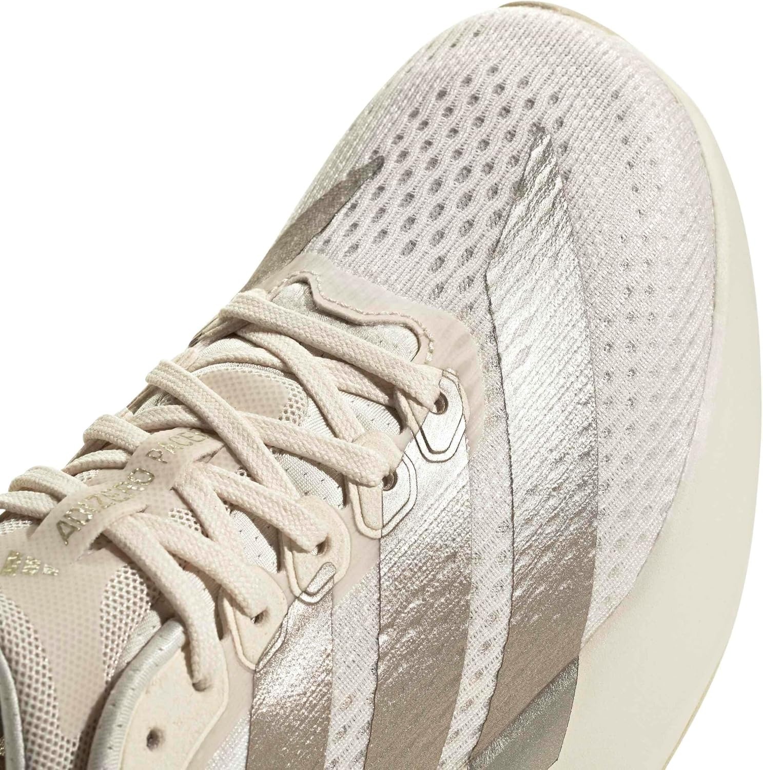 image:imageadidas Womens Adizero Pacer Running ShoeWonder WhiteCyber MetallicWarm Vanilla