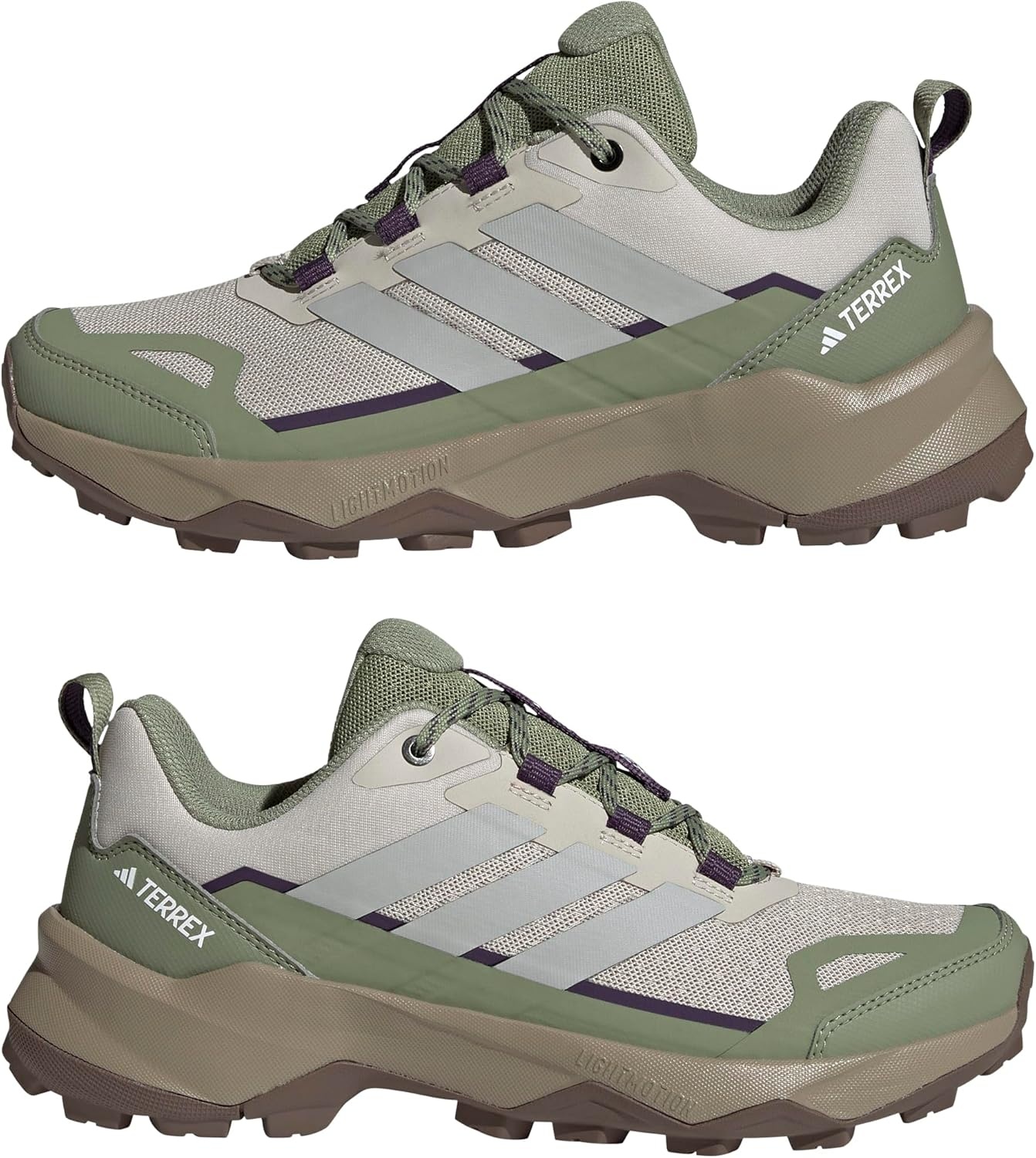 image:imageadidas Womens Terrex Skychaser Ax5 Hiking Hiking Sneakers Shoes Brown GreyWonder AluminaGreyTent Green