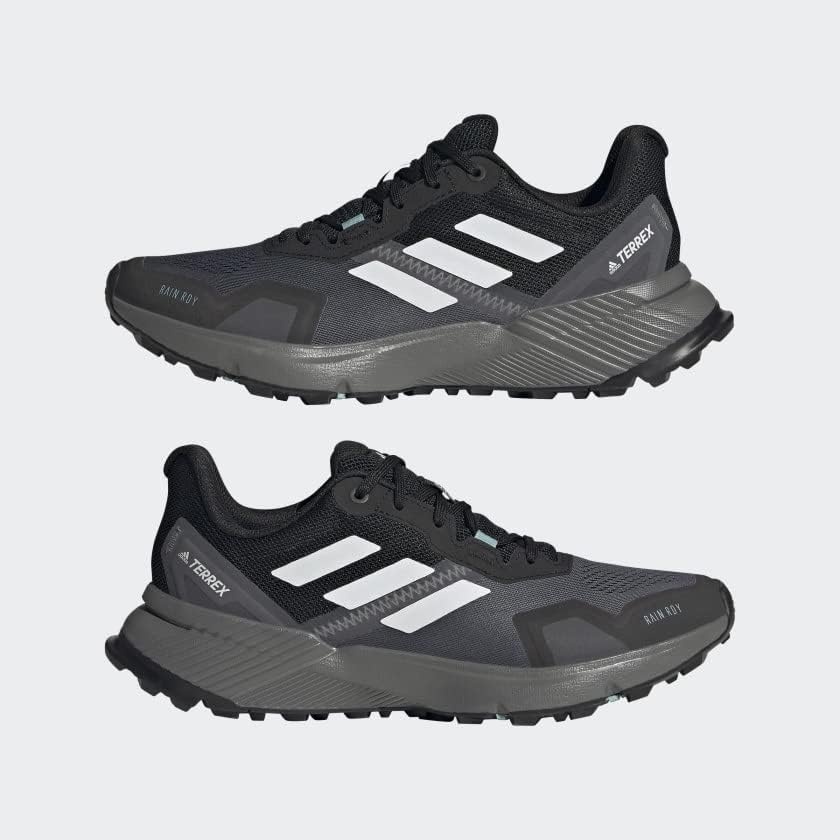 image:imageadidas Womens Terrex Soulstride Rainrdy Trail Running ShoesBlackCrystal WhiteMint Ton