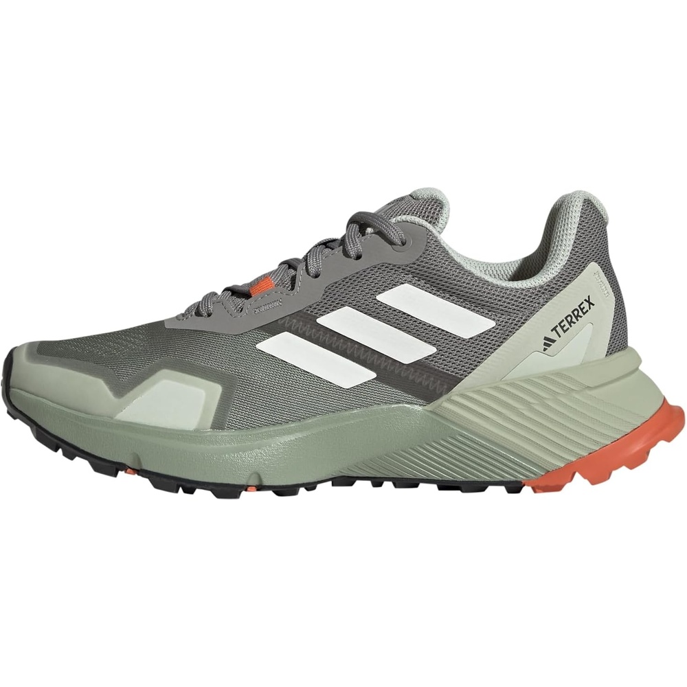 image:imageadidas Womens Terrex Soulstride Rainrdy Trail Running ShoesSilver Green Off White Semi Impact Orange