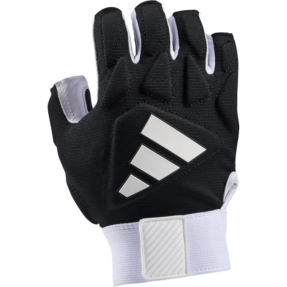 image:imageadidas Youth Scorch Destroy 3 Half Finger Lineman Glove BlackWhite Large